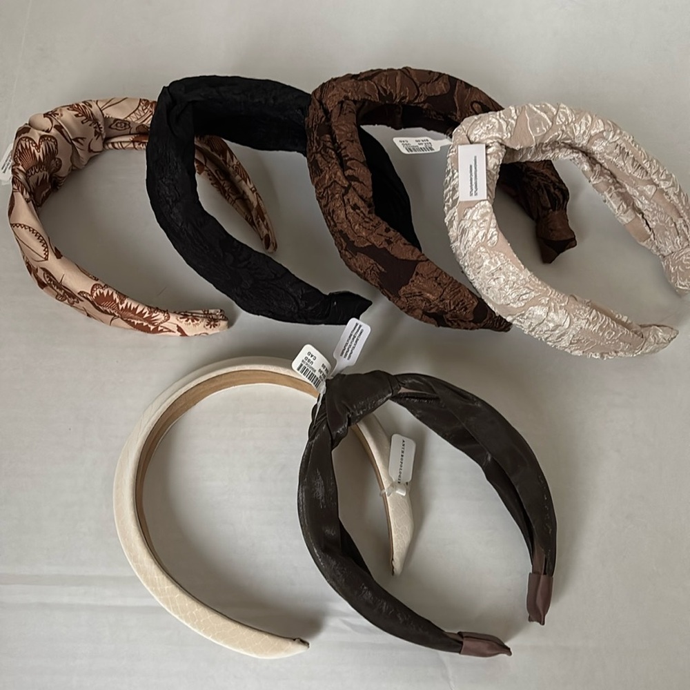 ANTHROPOLOGIE Lot Headbands NEUTRALS  NEW/NWT